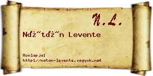 Nátán Levente névjegykártya