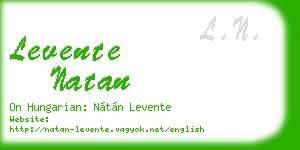 levente natan business card