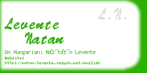 levente natan business card